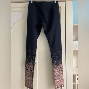 🖤🤎🤍 Electric Yoga Black & Rose Gold Paint Splatter Yoga Pant ✨